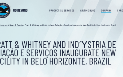 PRATT & WHITNEY AND IAS – INDÚSTRIA DE AVIAÇÃO E SERVIÇOS INAUGURATE NEW FACILITY IN BELO HORIZONTE, BRAZIL